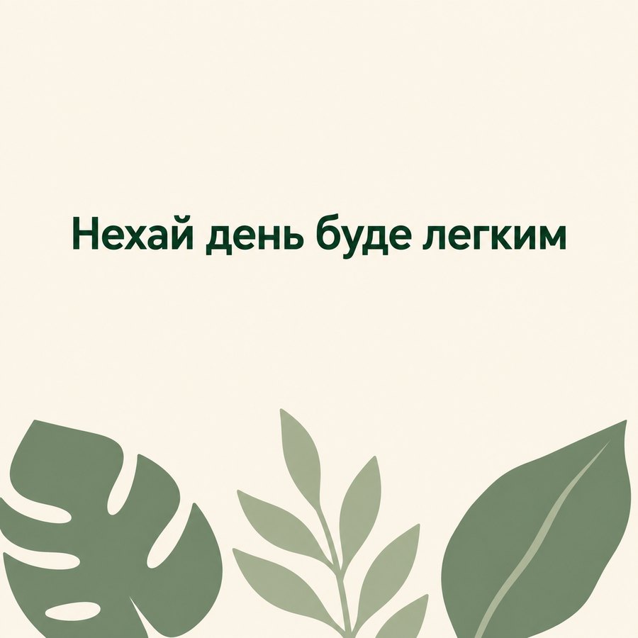 Нехай день буде легким